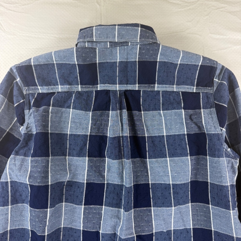 Lands End Dress Womens 1X Plaid Flannel Shirt Dress Blue Long Sleeve Cotton - Picture 15 of 15